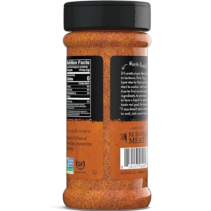 Rufus Teague Spicy Meat Rub, 6 Pack, Premium Barbecue Seasoning & Dry Rub for Smoking and Grilling, Award-Winning Flavor for Beef, Pork & Chicken, Gluten-Free, 6.5 oz