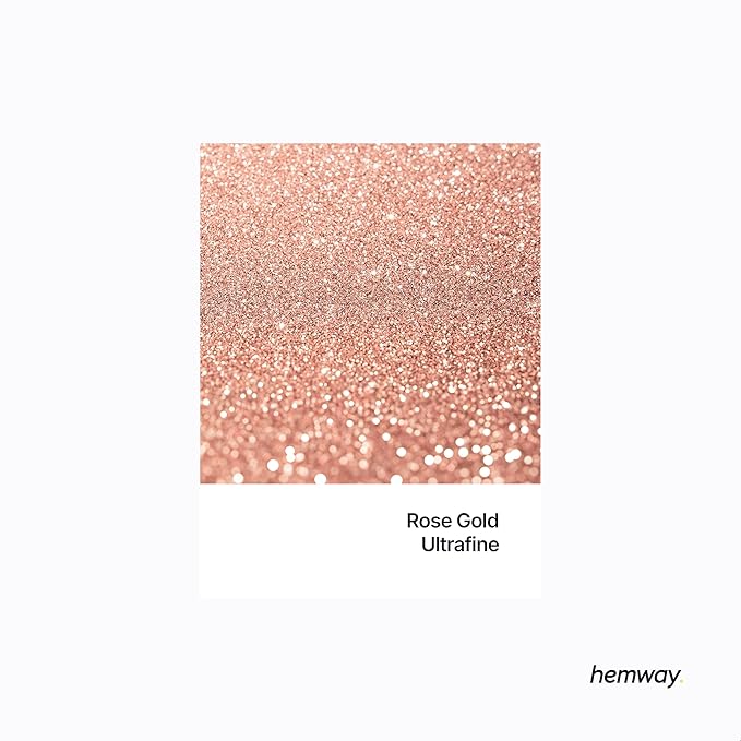 Hemway Premium Glitter Shaker - Rose Gold | 130g Ultrafine Metallic Flake Sequins for Resin & Epoxy Crafts | Craft Supplies for Tumblers, Festival, Art