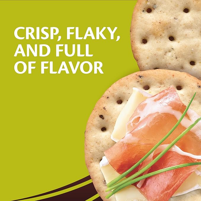 Breton Gluten Free Olive Oil and Cracked Pepper Crackers Bulk (Pack of 6) - Entertaing Pack, Non-GMO, Plant-Based, For Snacking, Dips, Charcuterie Boards, Cheese and Spreads, 6x4.76oz