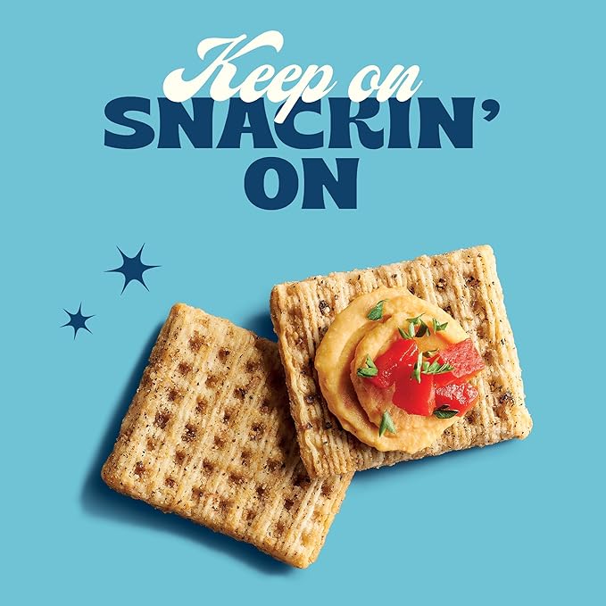 Back to Nature - Cracked Black Pepper Whole Wheat Crackers - Non-GMO, Made with Whole Grain Wheat & Sea Salt - Seriously Tasty Snacks - 7 Ounce