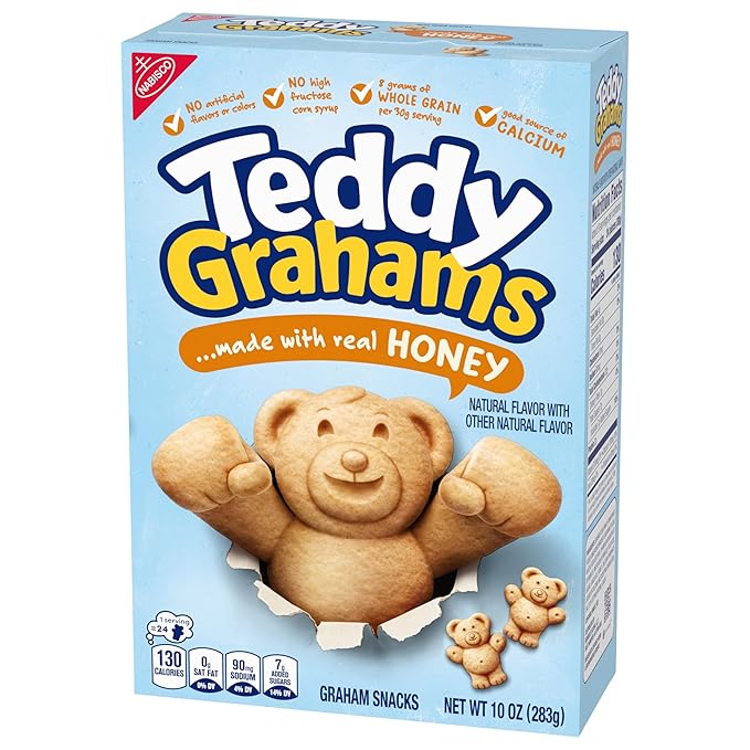 TEDDY GRAHAMS Honey Graham Snacks, Bulk Kids Snacks, 6 - 10 oz Boxes
