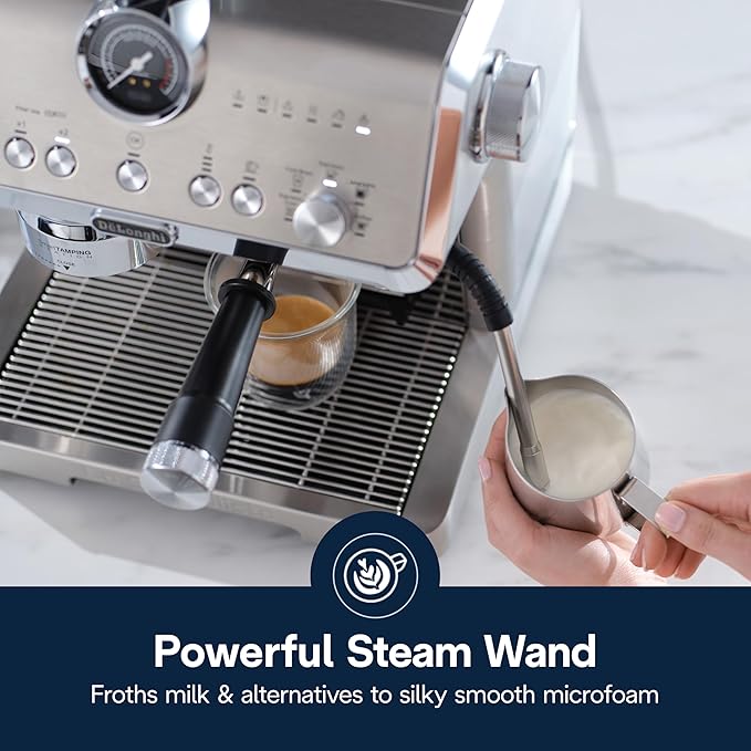 De'Longhi La Specialista Opera Espresso Machine ??Cold Brew & Espresso Maker with Smart Tamping, Burr Grinder, Milk Steam Wand/Frother & 19-Bar Pressure ??For Lattes & Cappuccinos