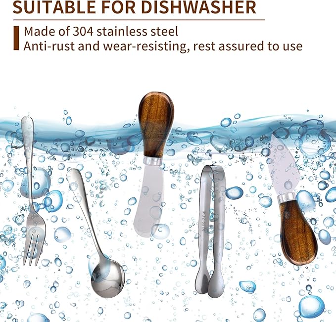 Charcuterie Accessories (20 Pcs), Cheese Spreaders for Charcuterie Board, Mini Serving Spoons, Forks and Mini Serving Tongs - Charcuterie Utensils for Butter, Cheese and Pastry Making