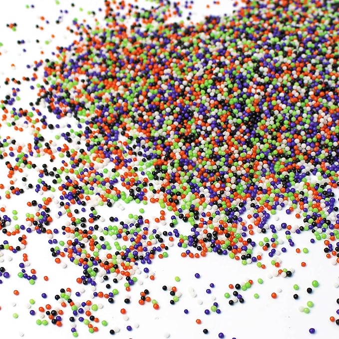 Sprinkle Pop Haunted Halloween Nonpareil Sprinkle Mix| Black Lime Orange Purple White Nonpareil Sprinkles| Spooky Halloween Sprinkles Made in USA for Decorating Cakes Cookies Cupcakes Candy, 4oz