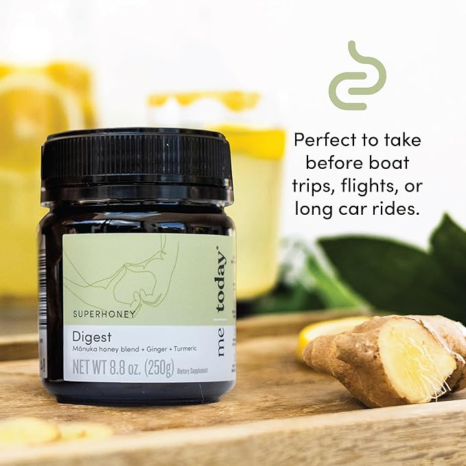 me today - Digest New Zealand Mānuka honey blend infused with ginger, turmeric (8.8oz/250g)