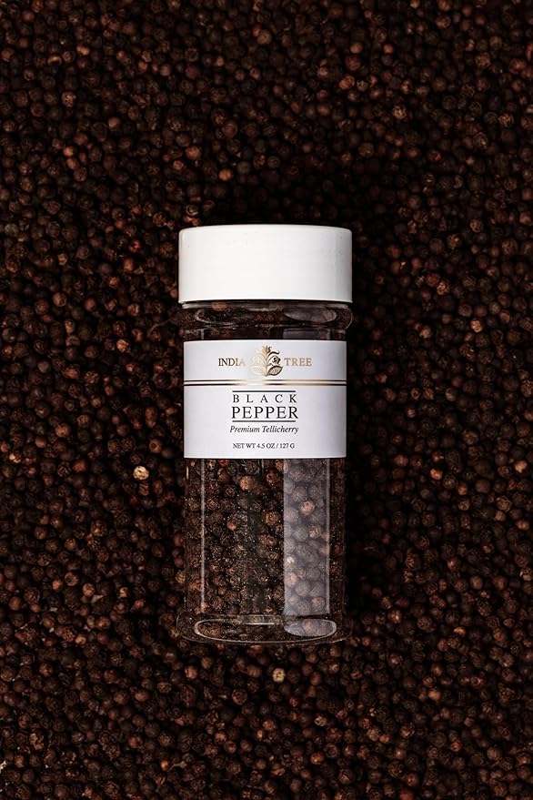 India Tree Pepper, Tellicherry, 4.5 oz (Pack of 3)