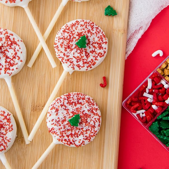Sweets Indeed Candy Tacklebox, Assorted Variety, Perfect for Cake Decorations, Baking, Ice Cream, Cookies, Cupcake Topper, 2.53 oz (Holiday)