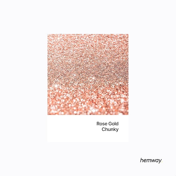 Hemway Premium Glitter Shaker - Rose Gold | 130g Chunky Metallic Flake Sequins for Resin & Epoxy Crafts | Craft Supplies for Tumblers, Festival, Art