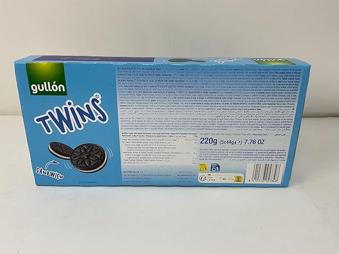 Gullon Twins Creme Sandwich Cookies 220g (Pack of 2)