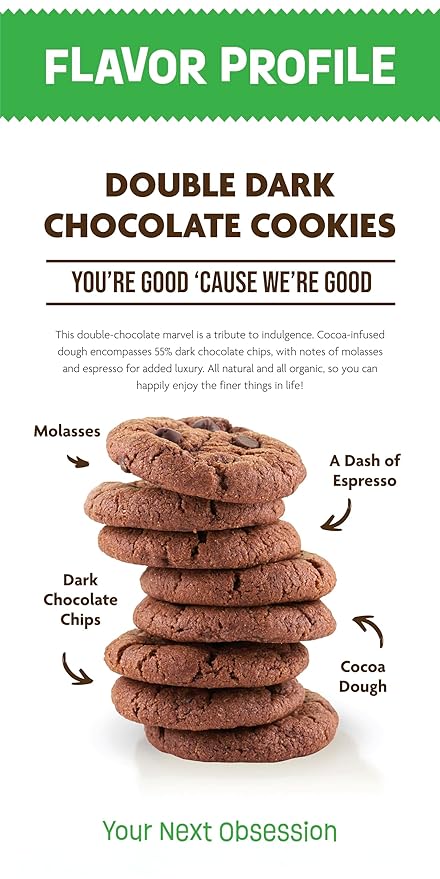 Steve & Andy?™s Deliciously Induldent Soft Bake Double Dark Chocolate Chip Cookies ??Organic, Gluten Free, Non-Gmo, Nut Free, Wheat Free, Soy Free ??16.5 Oz, 3 Boxes (30 Cookies)