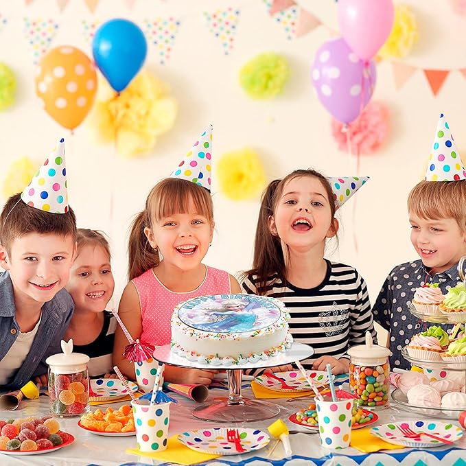 7.5x Inch Edible Cake Toppers ?밯inter Princess Themed Birthday Party Collection of Edible Cake Decorations