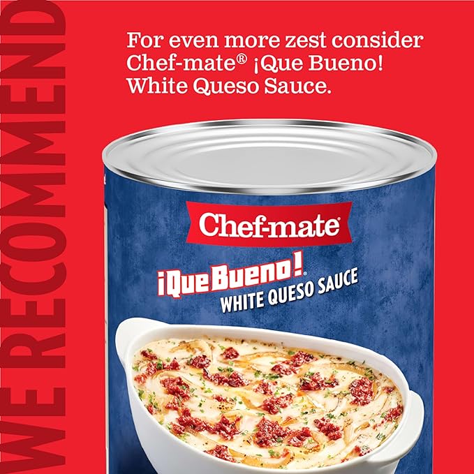 Chef-mate White Cheddar Cheese Sauce and Queso, Canned Food for Mac and Cheese, 6 lb 10 oz (Pack of 1)