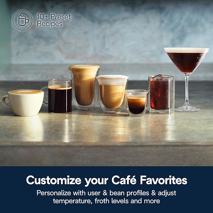 De'Longhi La Specialista Touch Espresso Machine with Grinder & Milk Frother ??Cold Brew & Iced Coffee Maker, Burr Grinder, 10 Drink Presets, Compact Bean to Cup, Award-Winning Italian Design
