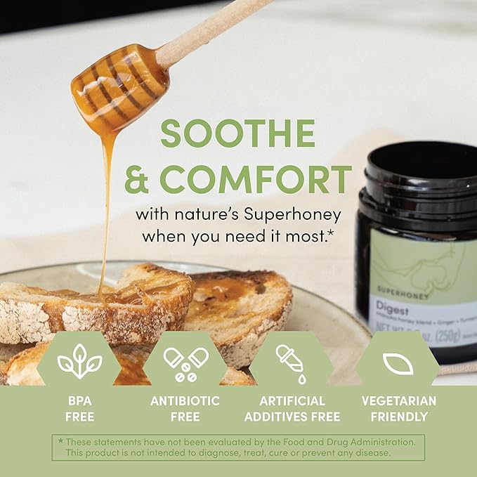 me today - Digest New Zealand Mānuka honey blend infused with ginger, turmeric (8.8oz/250g)