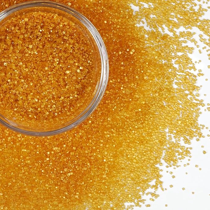 Bronzing Gold Sanding Sugar Sprinkles, Food Grade, 150g, Edible Sprinkles for cupcake decorating, Cake Toppers, Sprinkles Decoration, Ice Cream, Wedding Party Valentines Halloween Christmas Supplies