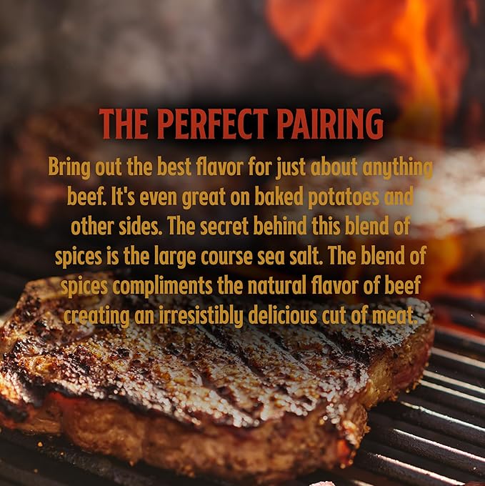 Big Poppa's Double Secret Seasoning - Irresistible Spice Blend for an Extra Kick of Flavor – Elevate your BBQ Game with This Steak Seasoning Mix for Tenderloin, Sirloin Steak and More! (14 Oz)