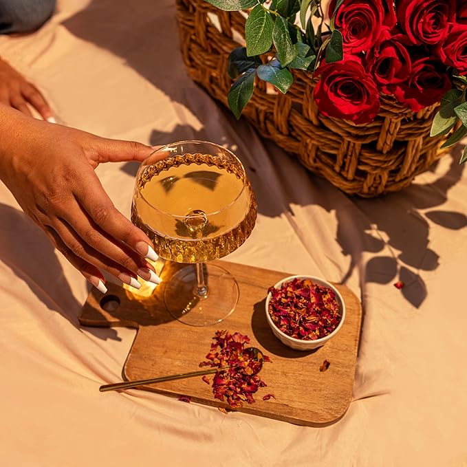 Dried Rose Petals - 100% Certified Organic - Herbs - Red Rose Petals for Loose Leaf Tea, Cocktails and Cakes - 4oz Resealable Bag - 1 Pack