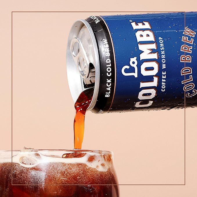 La Colombe Coffee, Cold Brew Black, Unsweetened, 11 fl oz Cans (Pack of 12), Coffeehouse Quality, Natural Sweetness, Specialty Grade Coffee Beans, Ready-to-Drink On-the-Go
