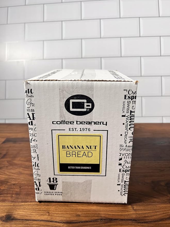 Banana Nut Bread Coffee Pods by Coffee Beanery | 192ct Bulk Medium Roast Arbica Coffee