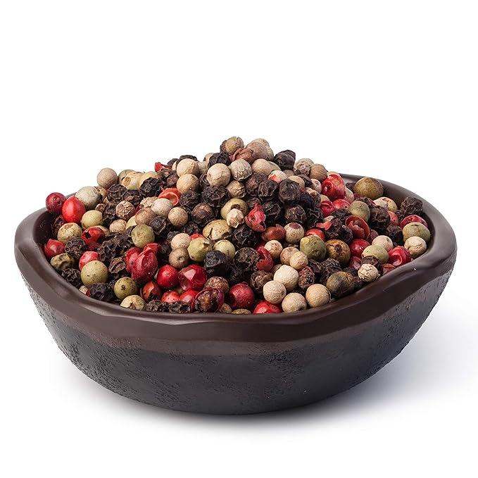 Cerez Pazari Rainbow Peppercorn Blend 9 oz, Whole Black, Pink, Green, White Color Pepper For Grinders Refills