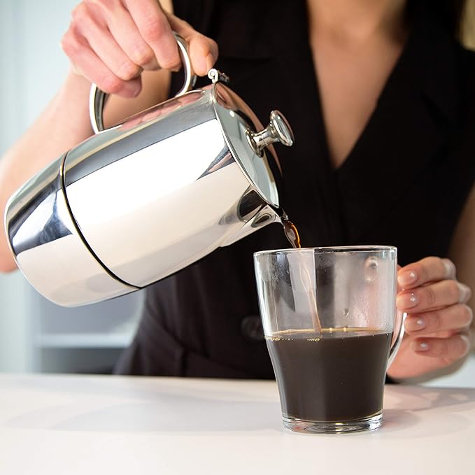 VeoHome Stovetop Espresso Coffee Maker - l Multi-Stove Stainless Steel Induction Moka Pot (300 mL)
