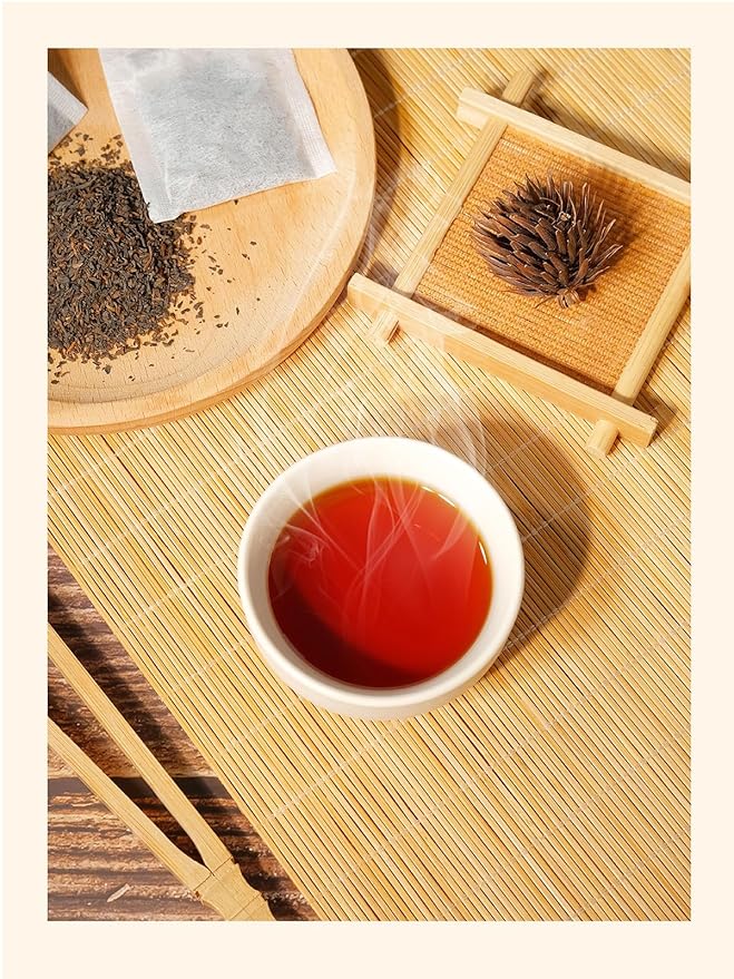 TeeLux Pu-erh Tea Bags, Emperor Puerh Tea, Fermented Yunnan Dark Tea, Smooth & Mellow Flavor, 100 Count