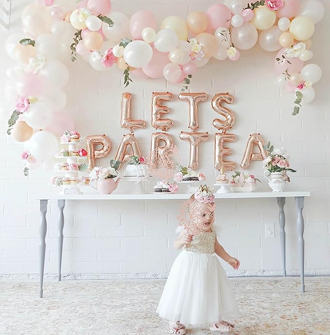 Welcome Baby Girl Cake Topper - Rose Gold Glitter Baby Shower Cake Decorations, Baby Girl Cake Topper, for Baby Shower/Birthday Party/Gender Reveal Party Photo Booth Props