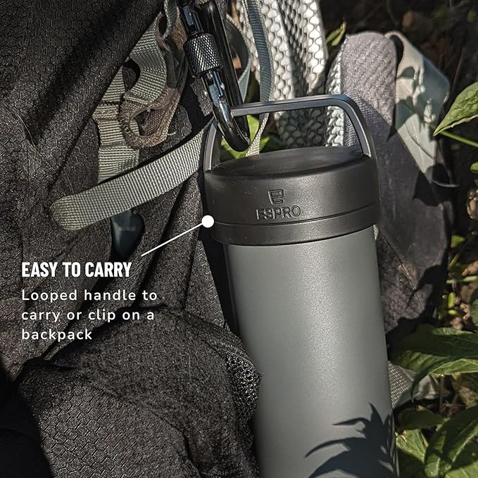 ESPRO P0 Ultralight French Press Coffee Maker for Travel, Vacuum Insulated Stainless Steel, 16 Ounces, Matte Meteorite Black