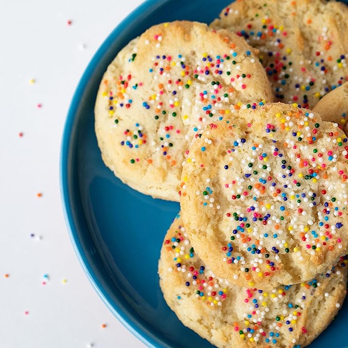 Yupik Birthday Cake Sprinkles, 2.2 lb (35.2 oz), Rainbow Nonpareil Sprinkles, Gluten-Free, Kosher, Cholesterol-Free, Sodium-Free, Fat-Free, Ideal for Ice Cream, Cakes & Donuts Decorating