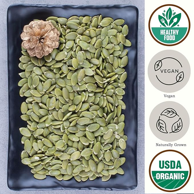 Organic Raw Pumpkin Seeds to Eat (4.8lb) - Bulk Whole Unsalted Pepitas with No Shell by Be Still Farms - Natural Snacks for Keto - High in Fiber | USDA Certified | Non-Gmo | Gluten Free | Vegan