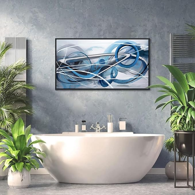 YDYSUNE Large Abstract Wall Art Blue Canvas Wall Decor Paintings Abstract Artwork for Living Room Pictures for Bedroom Decor Office Home Decoration Artwork for Walls 20횞40IN
