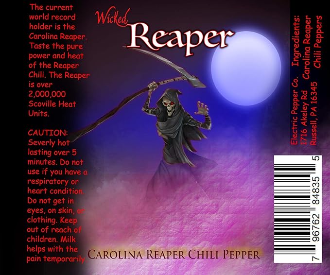 Carolina Reaper Chili Peppers Wicked Reaper World's Hottest Dried Spice Pack 5 +2 Free