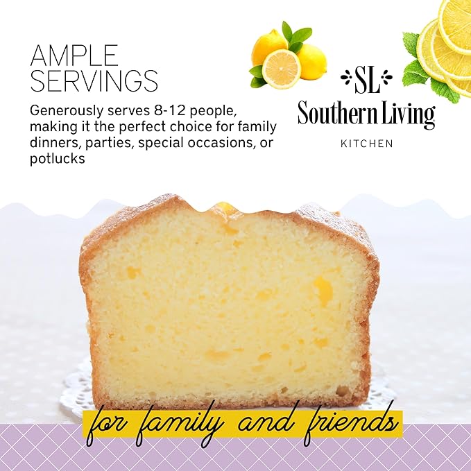 Southern Living Meyer Lemon Pound Cake Mix, Gourmet, Moist, Buttery Flavor with Easy Glaze, Perfect for 8-12 Servings, 1 Box