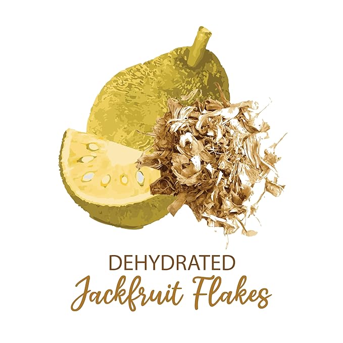 SHROOTS Dehydrated Jackfruit Flakes Pure Vegetarian Gluten-Free No Added Salt Easy Cooking Essential Machine Dried Vegetables with Natural Aroma Ideal for Camping or Everyday Meals 1.59 oz, Pack of 1