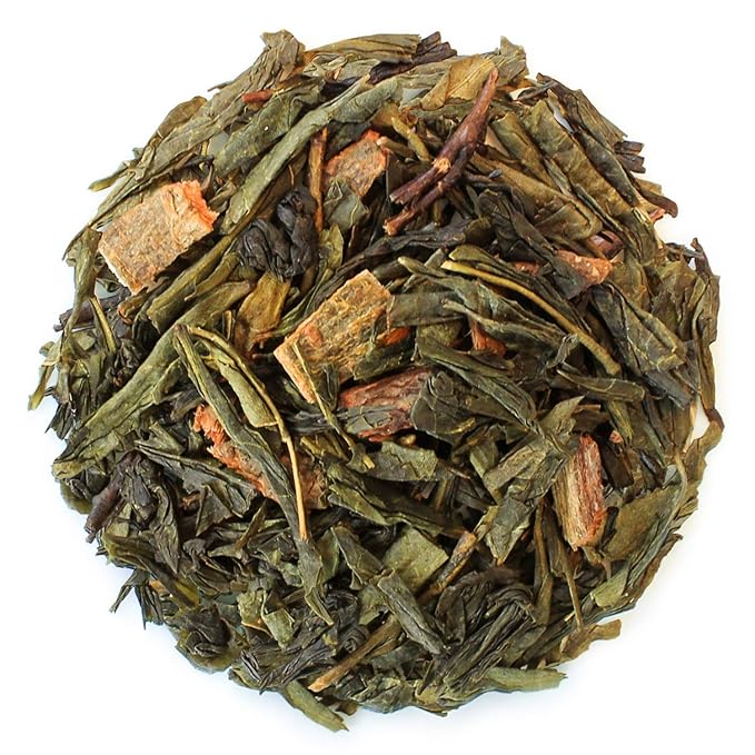 Teabloom Kosher Certified Vanilla Green Tea, Loose Leaf Tea Blend in Reusable Gift Canister, 3.17 oz/90 g Canister Makes 35-50 Cups