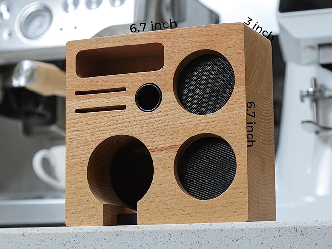 Espresso Tamping Station 54mm for Breville Accessories ??Portafilter Holder with Tamper, Distributor, Dosing Funnel, WDT Tool & Puck Screen Slots