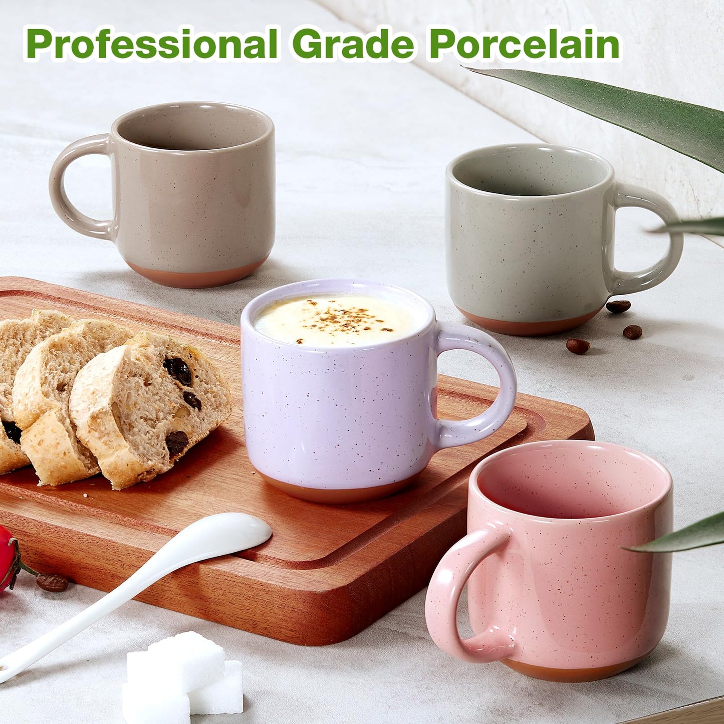 Gencywe® Morandi Color Ceramic Mini Espresso Cups Set of 6, 5 oz Expresso Mugs with