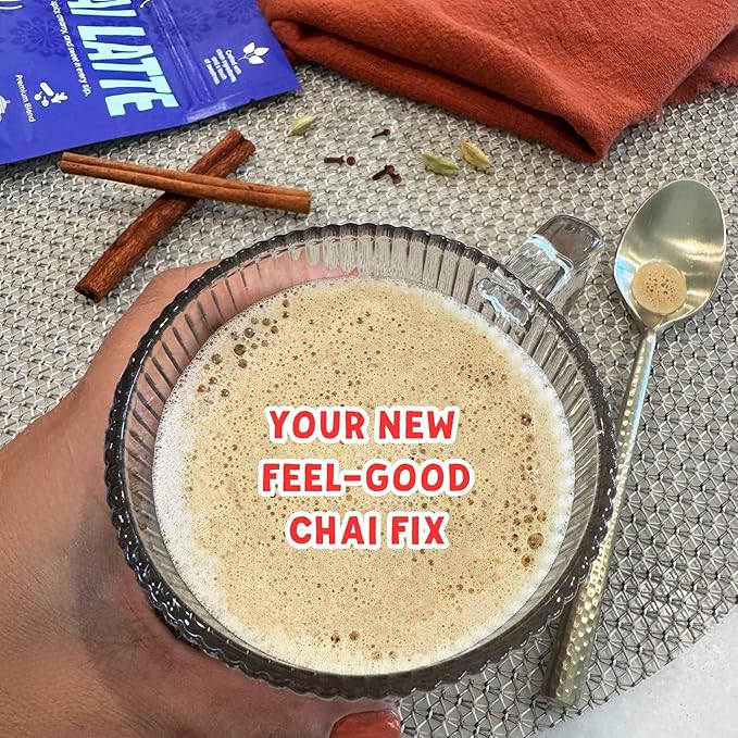 Global Grub Spiced Chai Latte Mix – Crafted with Mindful Ingredients – Effortless Instant Chai, Just Add Water, Enjoy Hot or Iced