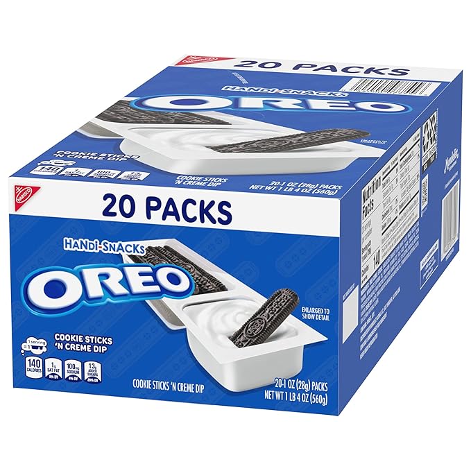 Handi-Snacks OREO Cookie Sticks 'N Creme Dip Snack Packs, 20 Snack Packs (Pack of 2)