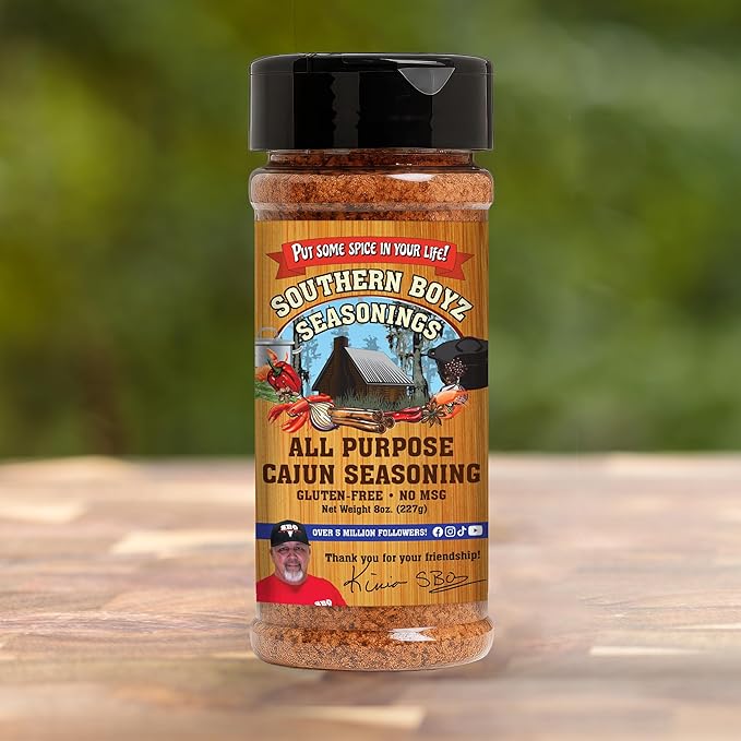 Southern Boyz All Purpose Cajun Creole Seasoning, 8 Ounce Shaker (No MSG, Gluten-Free Blend), 8 Ounce (Pack of 1)