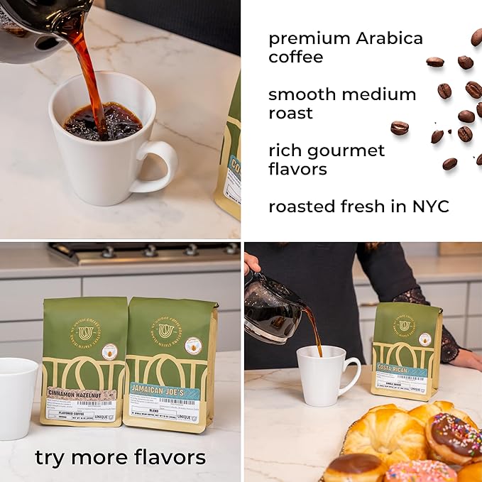 Cinnamon Hazelnut Flavored Ground Coffee, 1 LB (16 oz) bag, Medium Roast, 100% Arabica Premium Quality Flavor