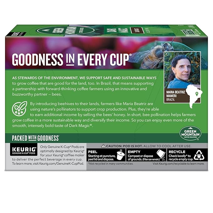 Green Mountain Coffee Roasters Dark Magic, Keurig Single Serve K-Cup Pods, Dark Roast Coffee, 60 Count, (6 Packs of 10)