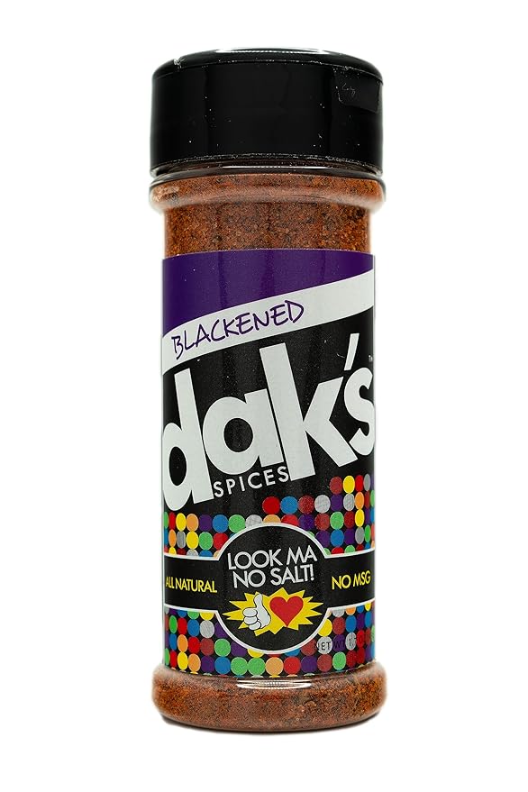 DAK's Spices Blackened Mouth Watering Seasoning Blend | 100% Salt Free | Premium & Healthy Seasoning | MSG Free, Preservative Free, Potassium Chloride Free | Low Carb & Keto Friendly | Perfect for Clean Eating & Adding Flavor to Recipes | 1.5 oz