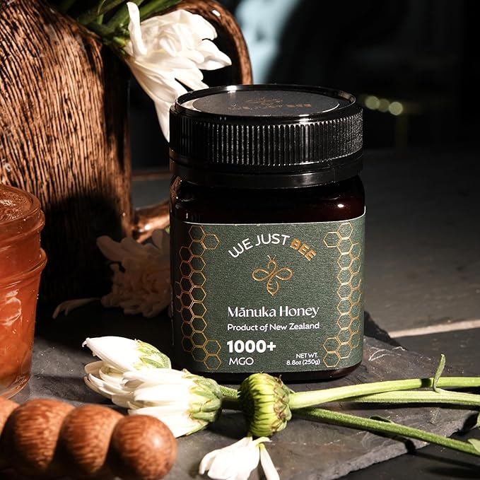 Raw Manuka Honey MGO 1000+ | Premium New Zealand Honey – Supports Wellness with Natural Properties | 100% Pure, Sustainably Sourced | Ideal for Tea, Toast, & More – 250g/8.8oz