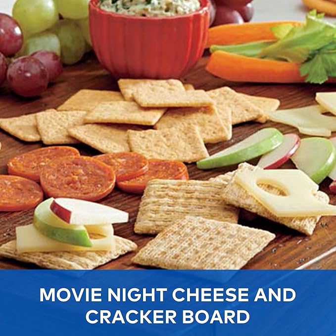 Triscuit Original Whole Grain Wheat Vegan Crackers and Wheat Thins Original Whole Grain Wheat Snacks Variety Pack, 4 Boxes