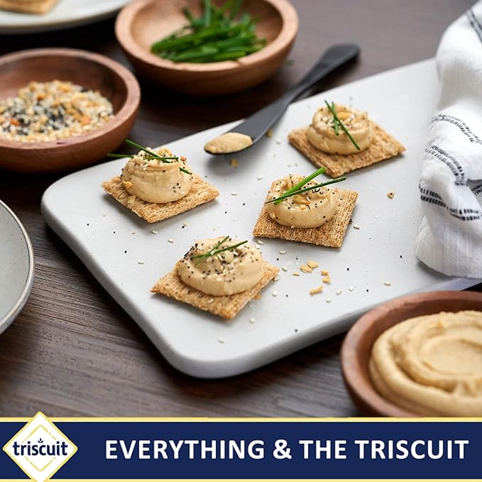 Triscuit Four Cheese & Herb Whole Grain Wheat Crackers, Lunch Snacks, Bulk Snack Crackers, 6 - 8.5 oz Boxes