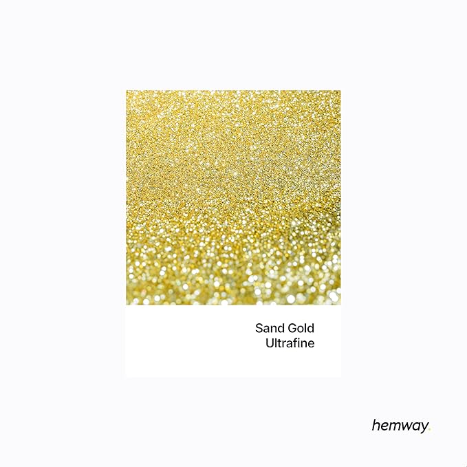 Hemway Premium Glitter Shaker - Sand Gold | 130g Ultrafine Metallic Flake Sequins for Resin & Epoxy Crafts | Craft Supplies for Tumblers, Festival, Art