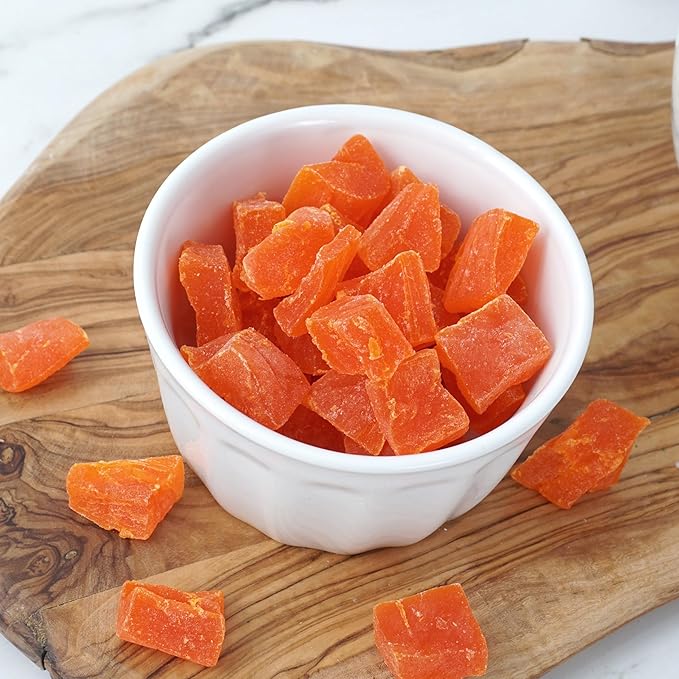 Dried Papaya Chunks, 2 Pound Bag, The Hampton Popcorn & Candy Company