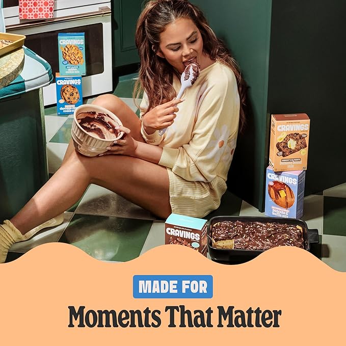 Cravings Family Baking Bundle by Chrissy Teigen ??Banana Bread, Mochi Pancake & Waffle, and Chocolate Chip Cookie Mix ??3-Pack Variety Baking Mix Set