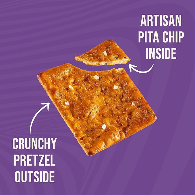 PRETZELIZED Snacks PRETZELIZED Pretzel Pita Chips, Everything Flavored, 7oz Bag (Pack of 12)